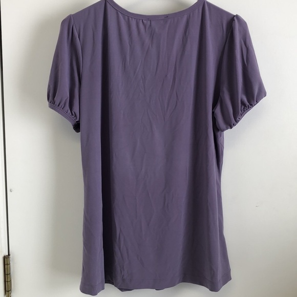 ROBERT Lewis Purple Blouse Size Large T241 - Picture 7 of 7